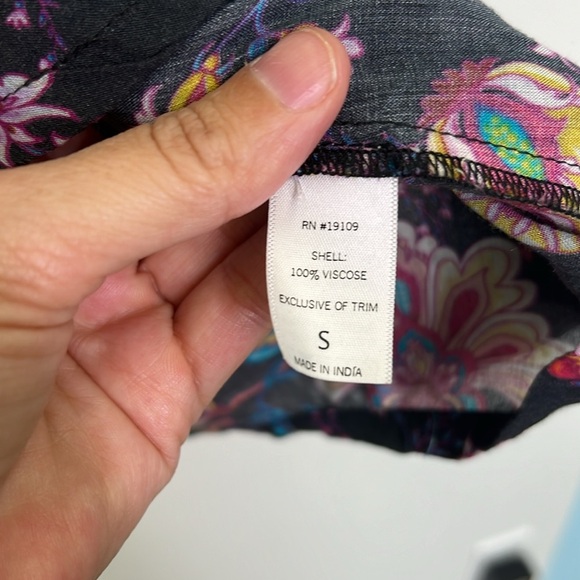 Nanette Lepore - Bright Floral Viscose Lace Up Long Sleeve Mini Dress Size Small - Picture 11 of 12